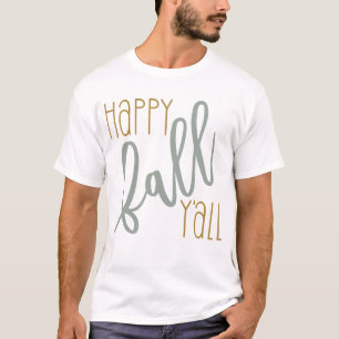 Camiseta Quitação Moderna de outono Feliz de outono de outo