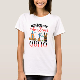 Camiseta Quito Equador - Mapa Skyline Cidade do Equador Via