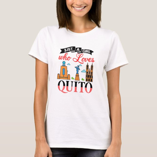 Camiseta Quito Equador - Mapa Skyline Cidade do Equador Via (Frente)