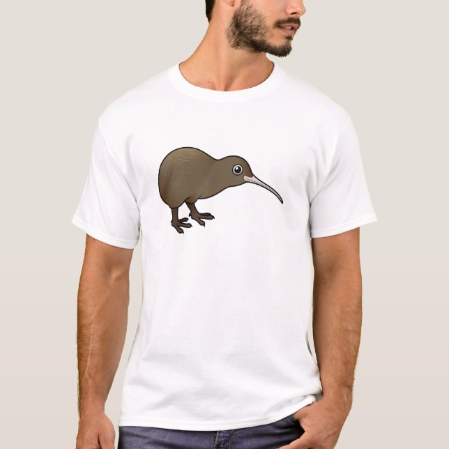 Camiseta Quivi bonito de Brown de Nova Zelândia (Frente)