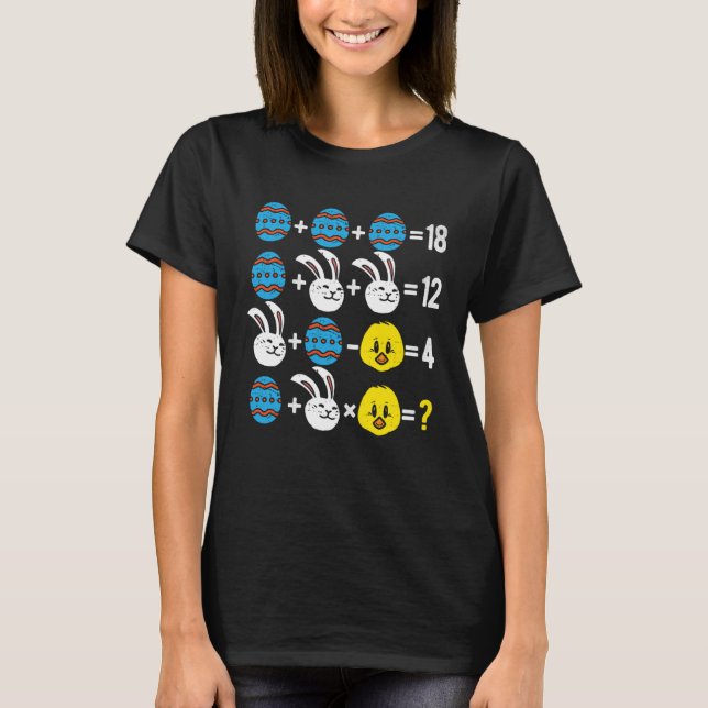 Camiseta Quiz de Ordem de Operações da Páscoa Professor de  (Frente)