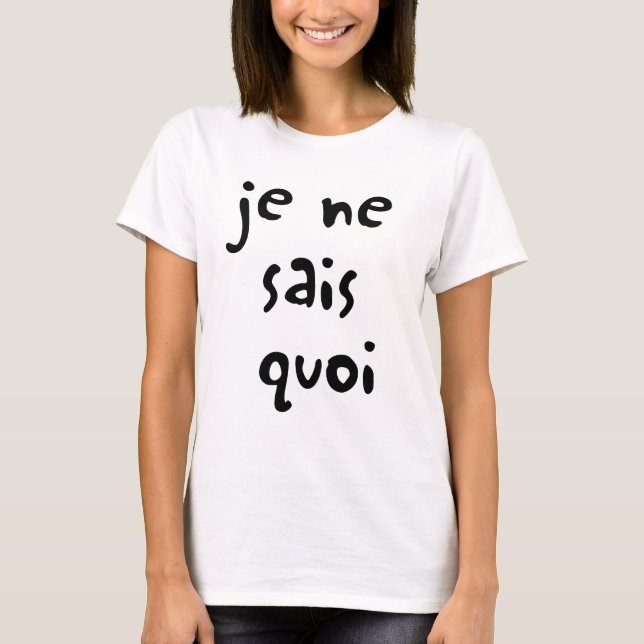 Camiseta quoi dos sais do ne do je, francês (Frente)
