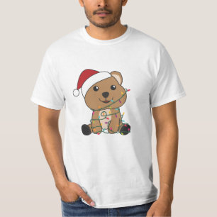 Camiseta Quokas de Quokas de Animais de Inverno de Neve de