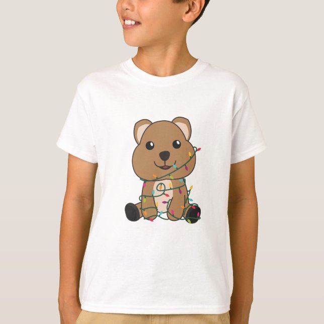 Camiseta Quokas de Quokas de Animais de Inverno de Neve de  (Frente)