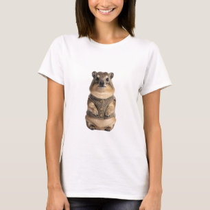 Camiseta Quokka Adorável Vestindo um Colete de Fleece