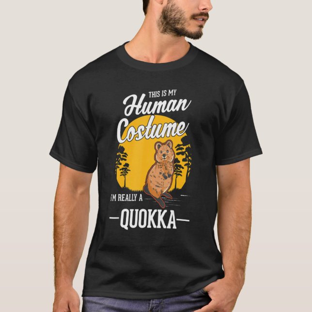 Camiseta Quokka Costume Humano Halloween Quokka (Frente)