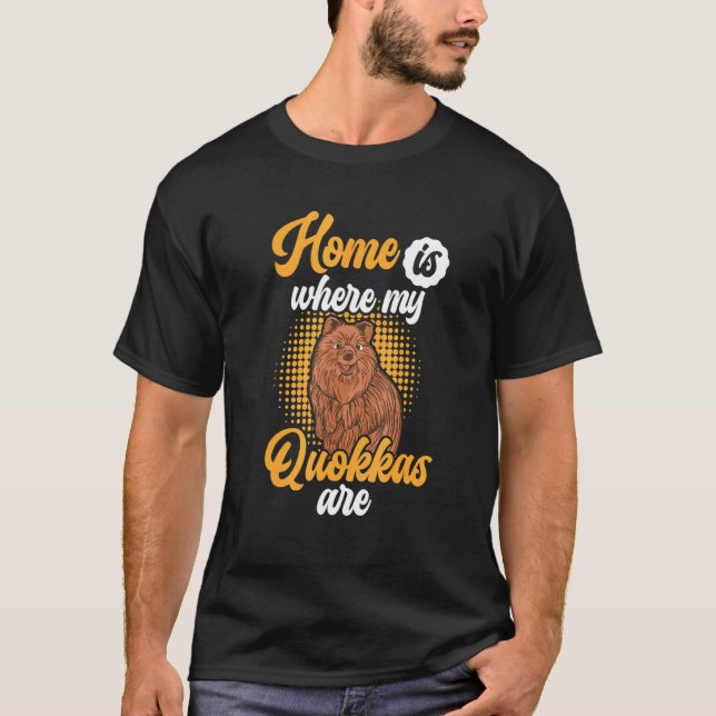 Camiseta Quokka é a minha casa. (Frente)