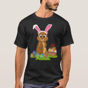Camiseta Quokka Easter Ovo Caçando Coelhinha Quokka Páscoa 