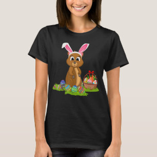 Camiseta Quokka Easter Ovo Caçando Coelhinha Quokka Páscoa