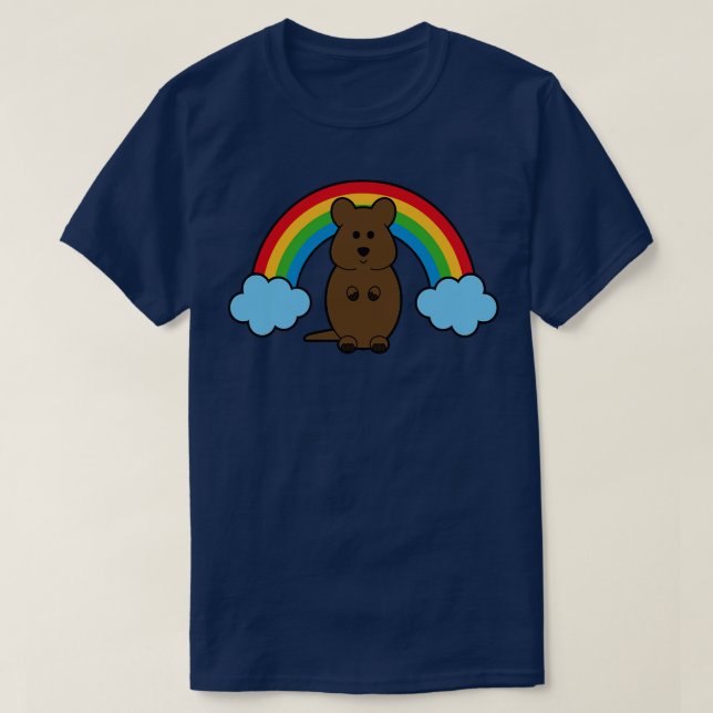 Camiseta Quokka Rainbow (Frente do Design)