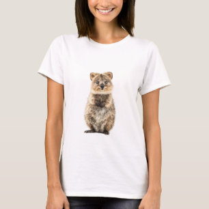 Camiseta Quokka Sorridente Marsupial Australiano Mulheres