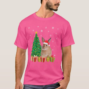 Camiseta Quokka Xmas Tree Lighting Santa Hat Quokka Natal