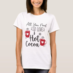 Camiseta Quotas de Natal T-Shirt Chocolate Quente