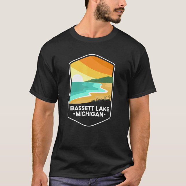 Camiseta Quote Bassett Lake Loon Michigan (Frente)
