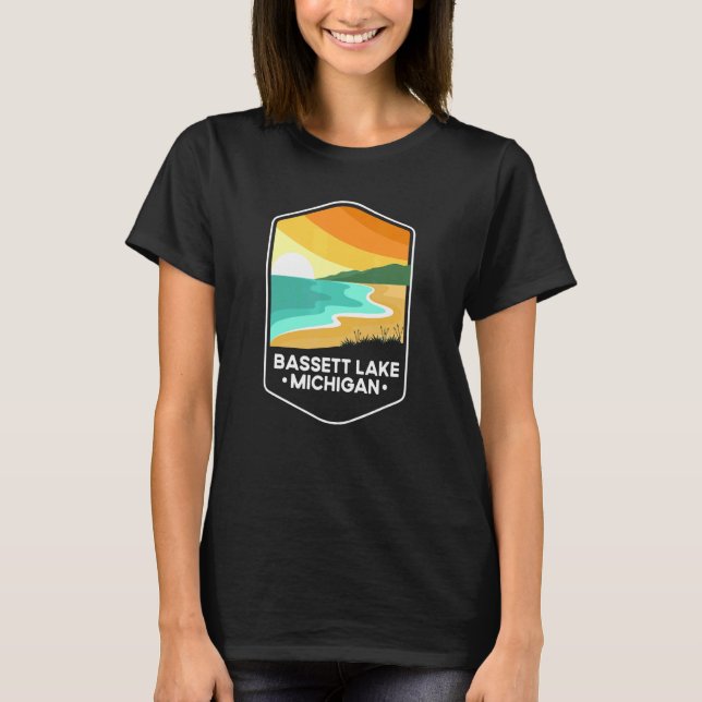 Camiseta Quote Bassett Lake Loon Michigan (Frente)