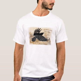Camiseta Quoth do corvo a poesia de Edgar Allan Poe nunca