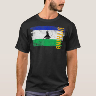 Camiseta Quthing Lesoto Flag Para Homens Basotho Mulheres C