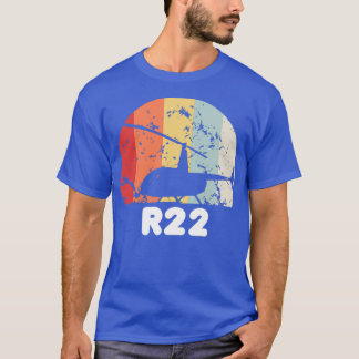 Camiseta R22 Piloto Comercial Helicóptero Retro Vintage par