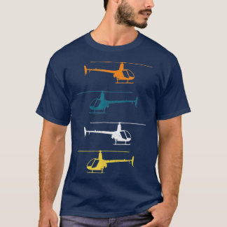 Camiseta R22 Piloto helicóptero voando Helicópteros Art