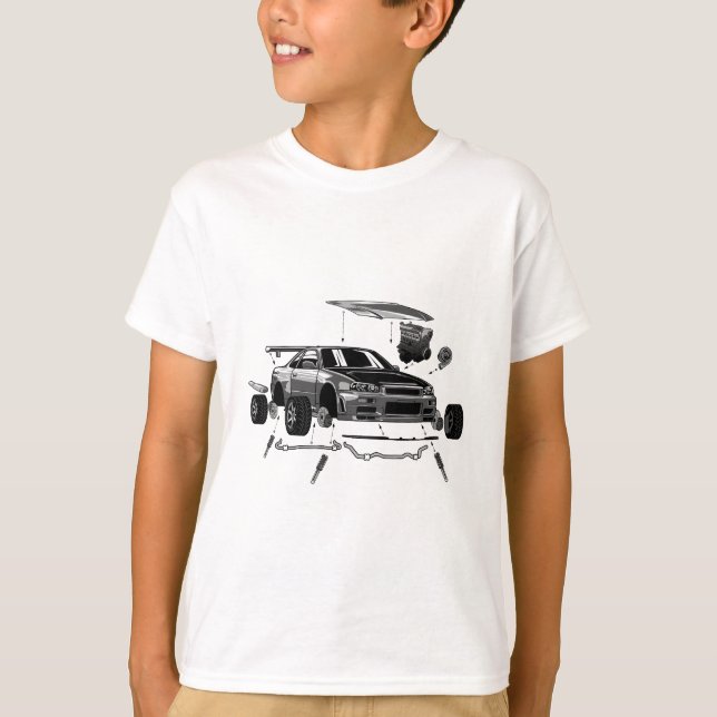 CAMISETA R34 CONJUNTO SKYLINE (Frente)