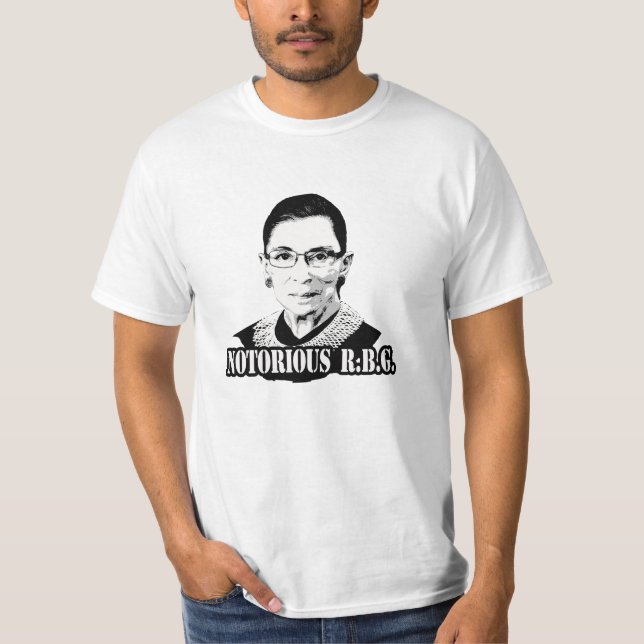 Camiseta R.B.G. notórios - Ruth Bader Ginsburg (Frente)