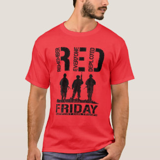 Camiseta R.E.D. Militar de Sexta-Feira Vermelha Lembre-se d