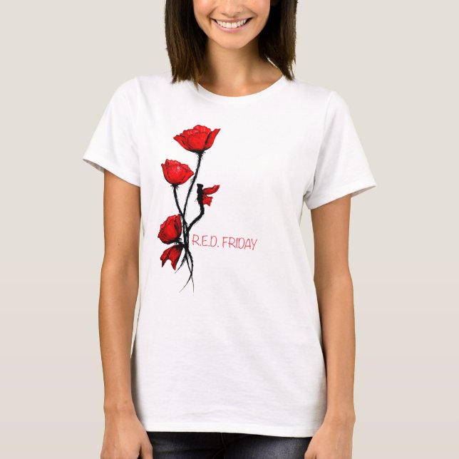Camiseta R.E.D. Sexta-feira vermelha - recorde todos (Frente)