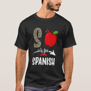Camiseta R É Destinado À Equipe Espanhola Alphabet Leopard 