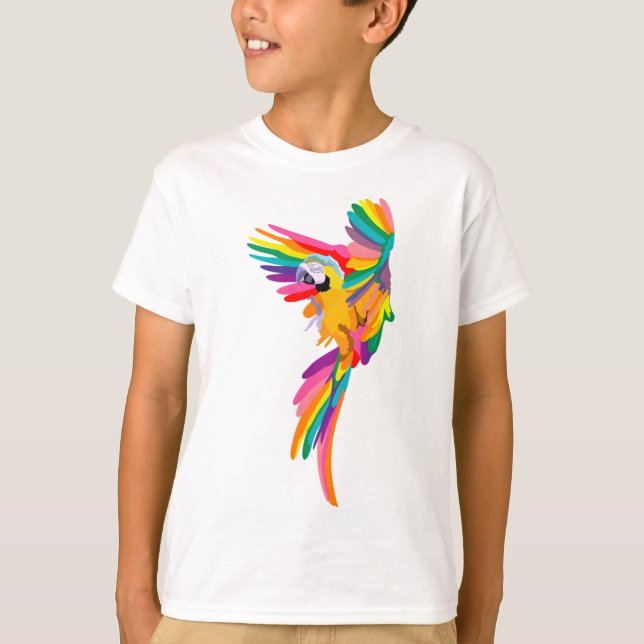 Camiseta R é para o Arco-íris Macaw (Frente)