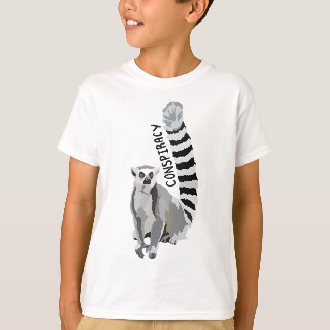 Camiseta R é para o Lemur Alvo (Frente)