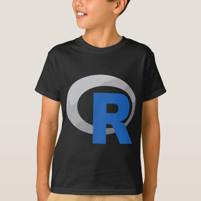 Camiseta R Idioma oficial da programação do logotipo (Frente)