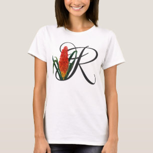 Camiseta R inicial, T-Shirt Red Hot Poker