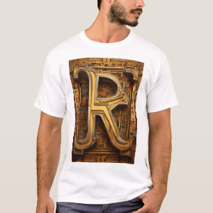 Camiseta R nome do alfabeto
