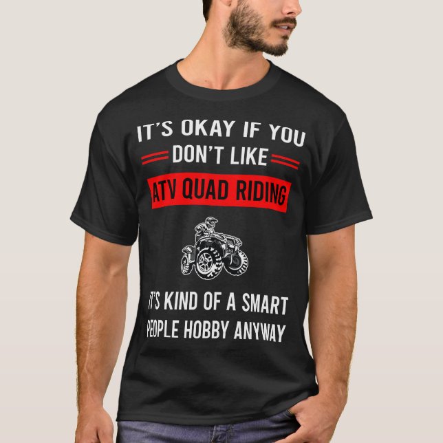 Camiseta R Pessoas inteligentes ATV Quad Ring (Frente)