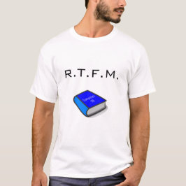 Camiseta R.T.F.M. T-Shirt com imagem de livro