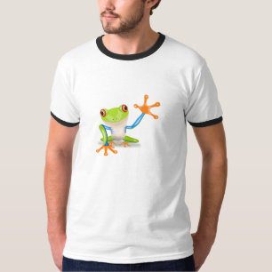 Camiseta Rã-Árvore-Verde Animal Nature Parque Paz Destino
