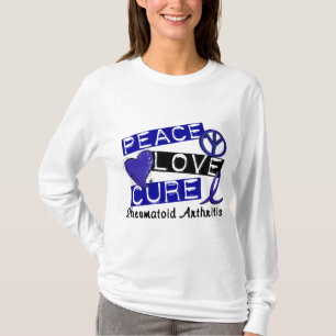 Camiseta RA da artrite reumatóide da cura do amor da paz