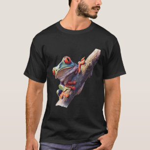 Camiseta Rã de Árvore de Corpo Verde Floresta Tropical Anfí