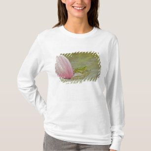 Camiseta Rã e pétala de flor de lótus, China,