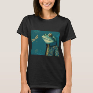 Camiseta Rã Elegante & Libélula - Animal Vintage Surrealist