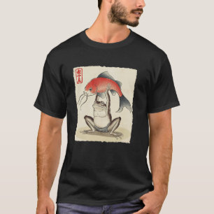Camiseta Rã Japonesa com Peixe Koi Carp Nishikigoi