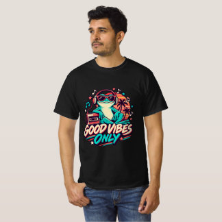 Camiseta Rã Retro com Fones de Ouvido Apenas Boas
