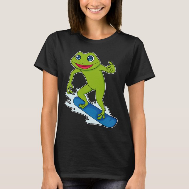 Camiseta Rã Snowboarder Snowboard (Frente)
