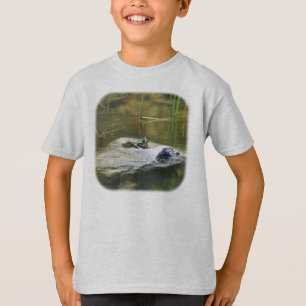 Camiseta Rã-Touro Em Rocha Em Pond Nature