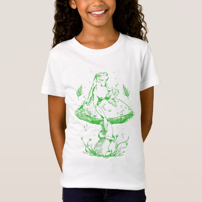 Camiseta Rã Verde e Cogumelo  (Frente)