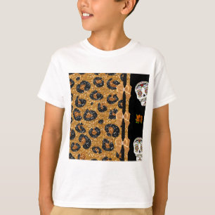 Camiseta RAB Peles de Açúcar Impresso do Leopardo Dourado R