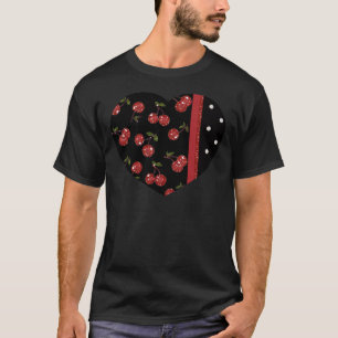 Camiseta RAB Rockabilly Cerejas Muito Vermelhas Pretas
