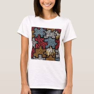 Camiseta RAB Rockabilly Estampa Animal Puzzle
