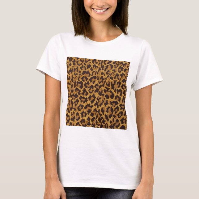 Camiseta RAB Rockabilly Leopard Print Brown Dourado (Frente)