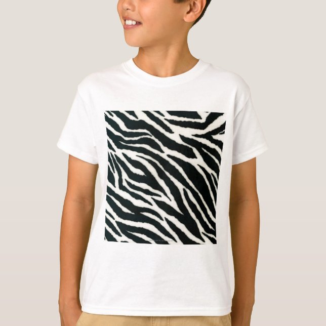 Camiseta RAB Rockabilly Zebra Imprime Preto e Branco (Frente)